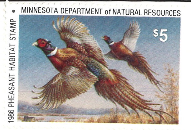 (image for) Minnesota Pheasant Stamp 1986 MNH